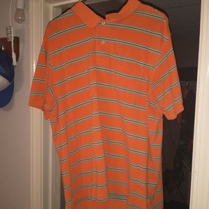 Orange and Green Polo Shirt